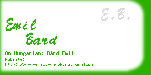 emil bard business card
