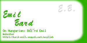 emil bard business card